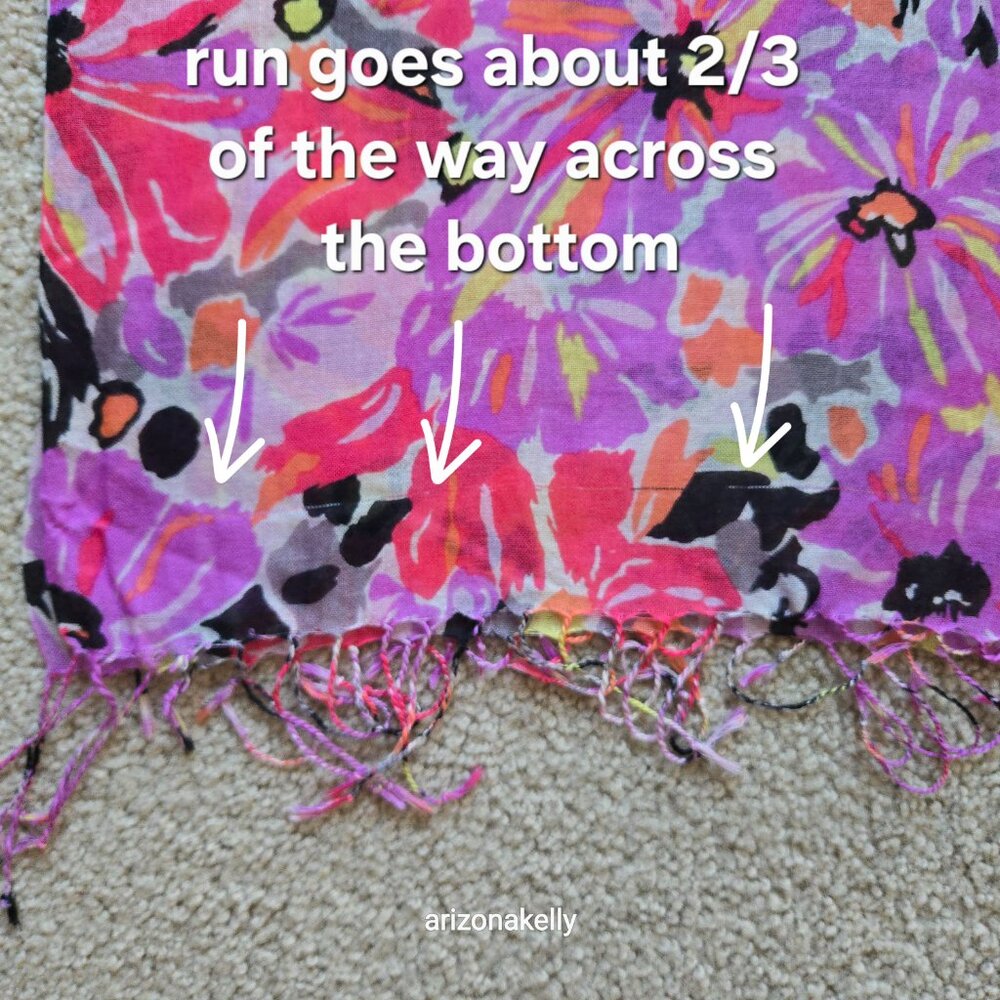 Lily Pulitzer Cashmere Silk Murfee Scarf Pink Floral Pop Pink in the Garden - Picture 3 of 11